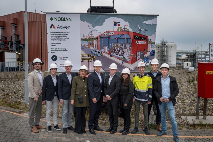 Adven start bij Nobian in Delfzijl met de bouw van een energiezuinige indampinstallatie voor de productie van natronloog.