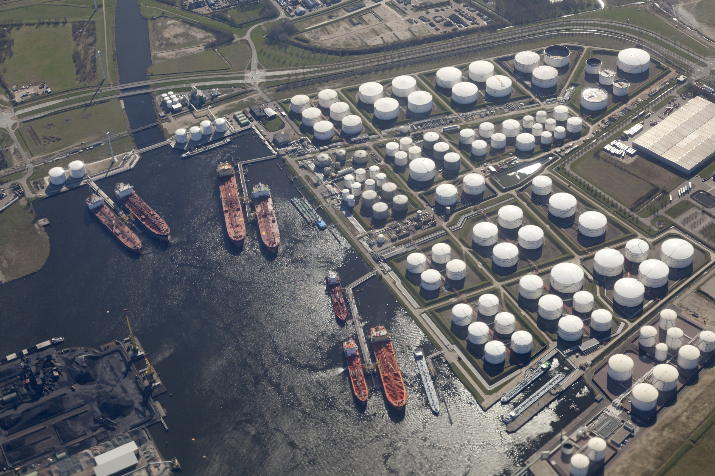 Luchtfoto van terminal