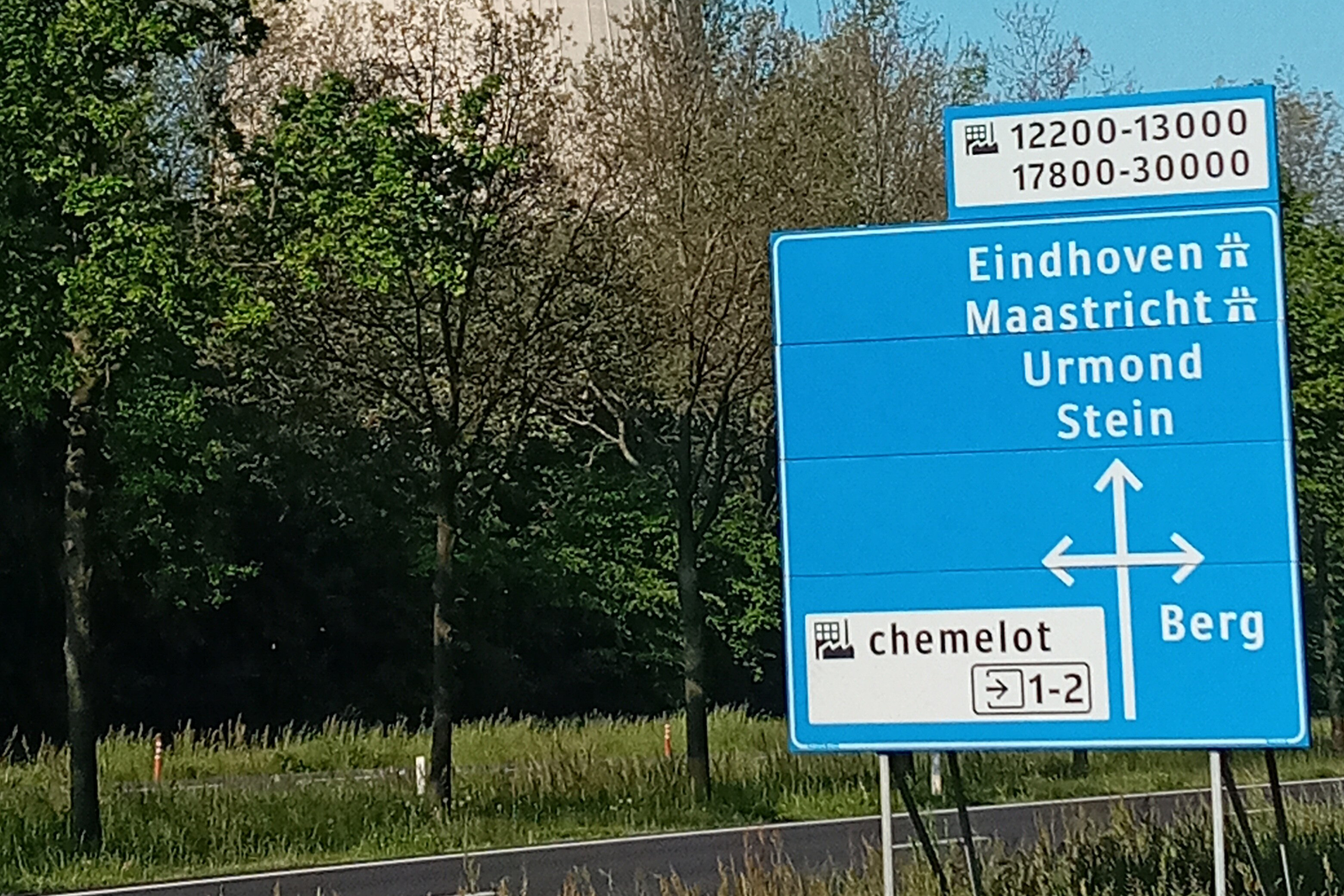 verkeersbord afslag Chemelot