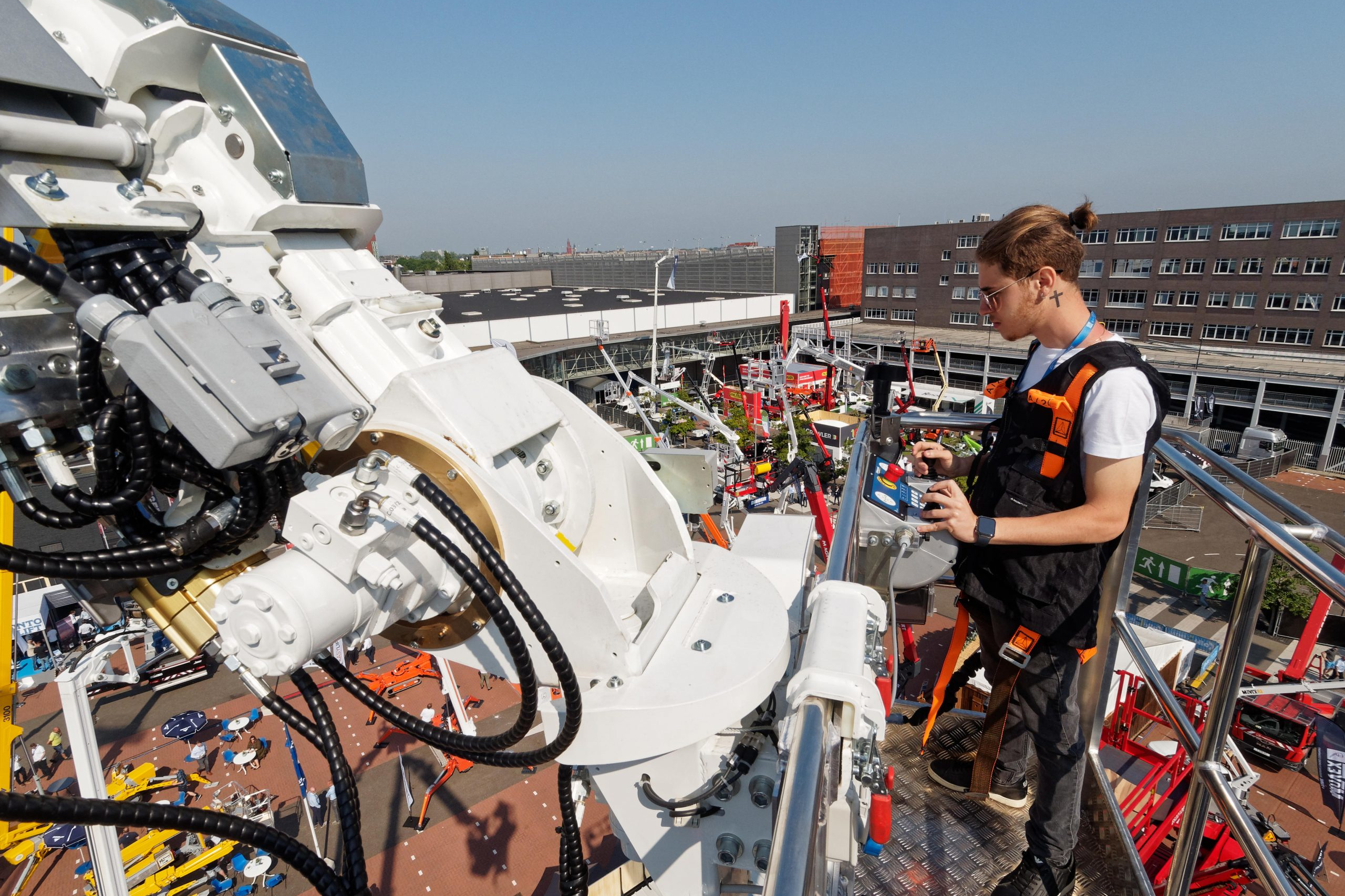 Uitzicht vanaf een hoogwerker