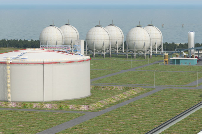 Opslagtanks in Wilhelmshaven