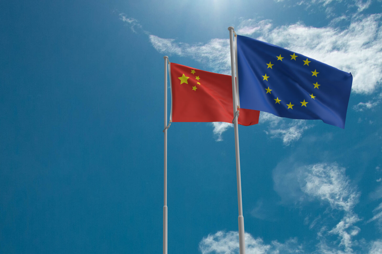 Vlaggen van China en EU